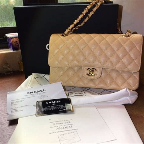 chanel classic flap bag dark beige|authentic Chanel classic flap bag.